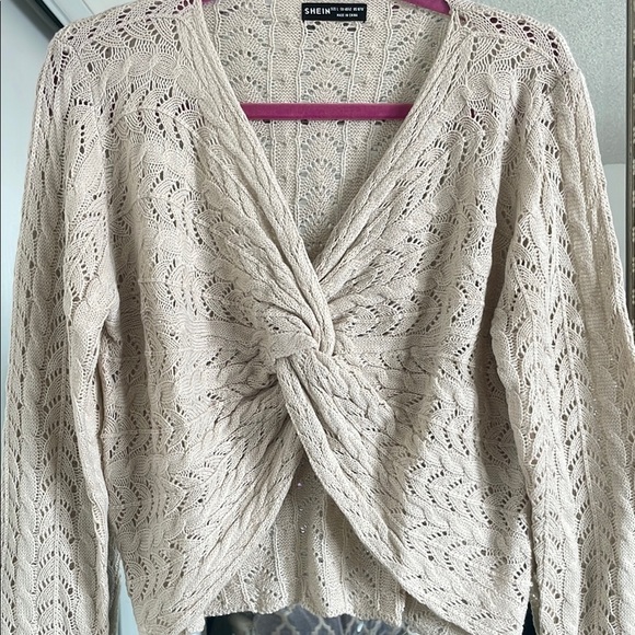 Shein Cream Knitted Sweater - Picture 4 of 7